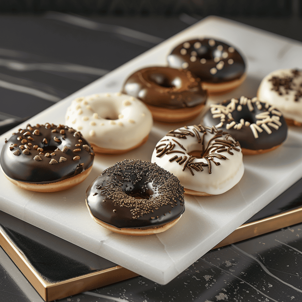 Mini Baked Chocolate Covered Donuts $36 White chocolate Dark chocolate